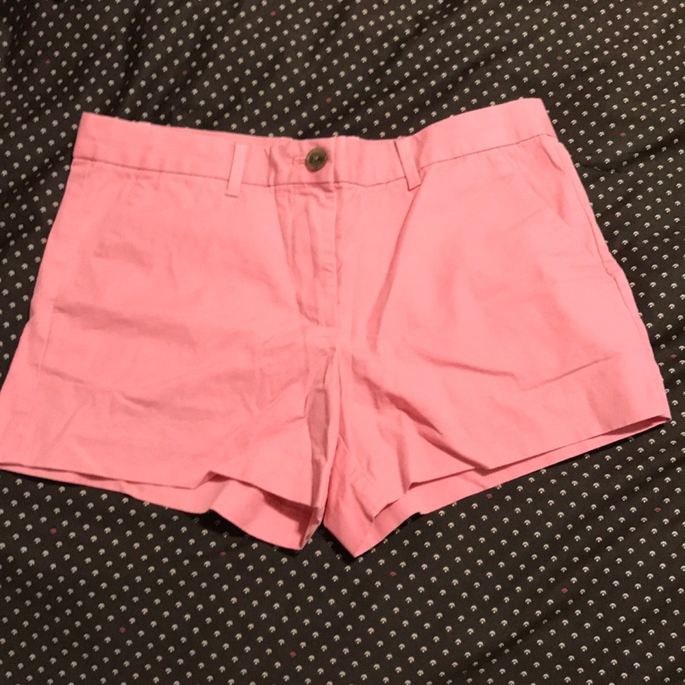 Salmon, pink shorts